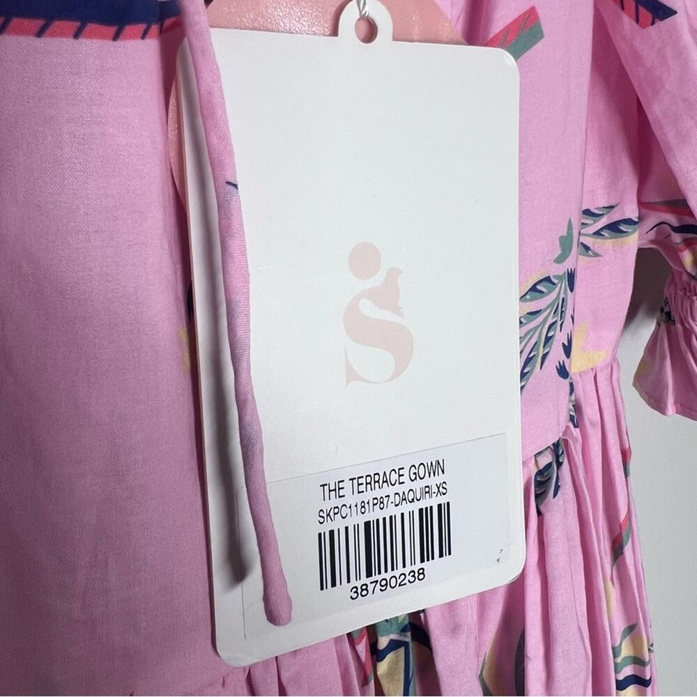 NEW Selkie Terrace Gown in Daiquiri Tropical Pink Maxi Dress Sx XS - Picture 7 of 8